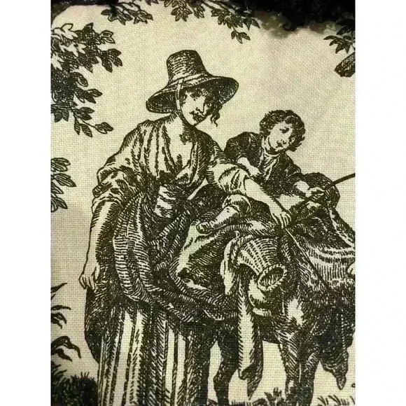 BagDaddy Red And Black Purse, Handbag, Tote With Fringe Vintage Inspired Pattern - Picture 5 of 7